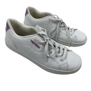 TRETORN Center Court White Purple Sneaker Shoe Women’s Sz 8M PU Low Top Lace Up